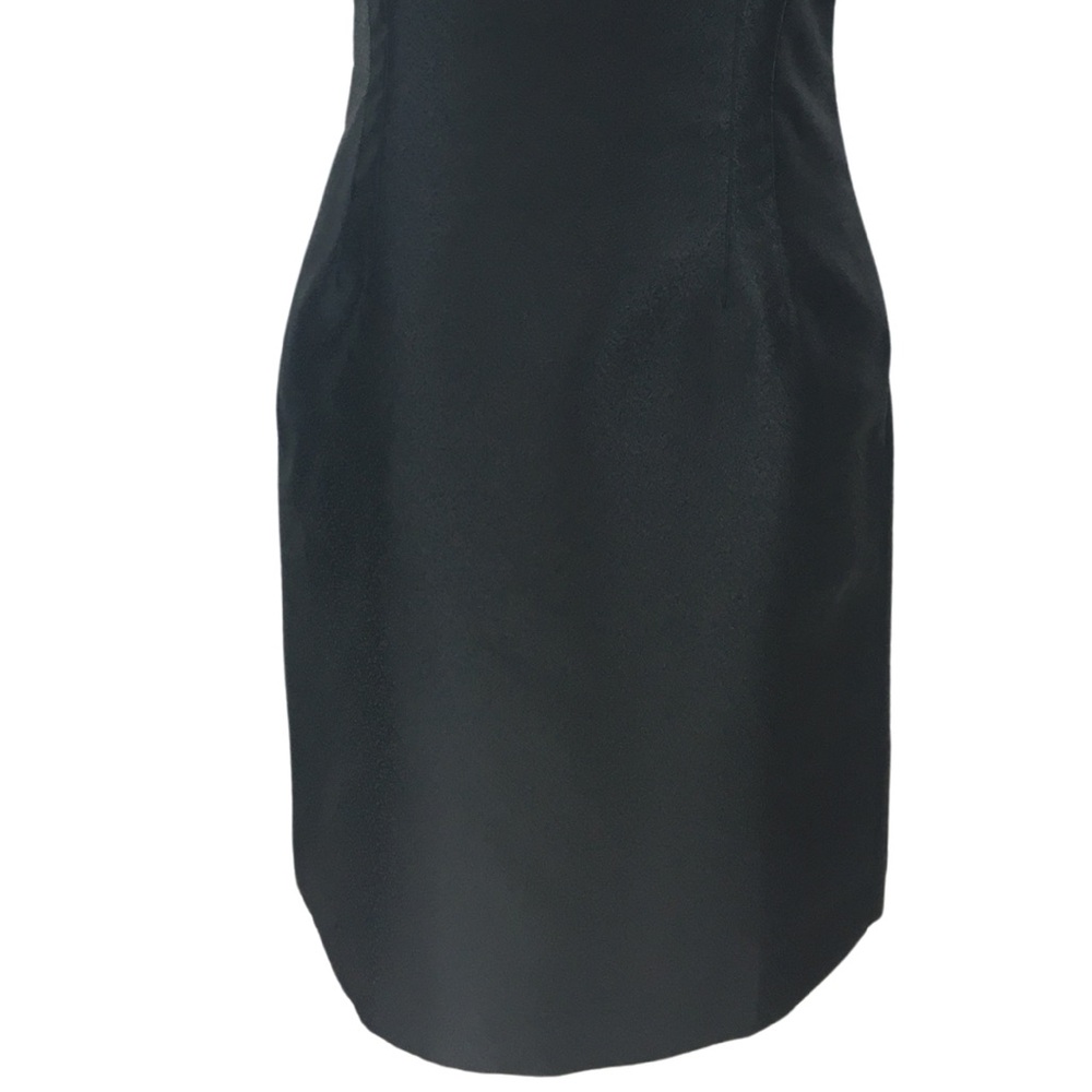Tahari Black Pink Floral Jacquard Sleeveless High Neckline Sheath Dress size 12 - Picture 8 of 16